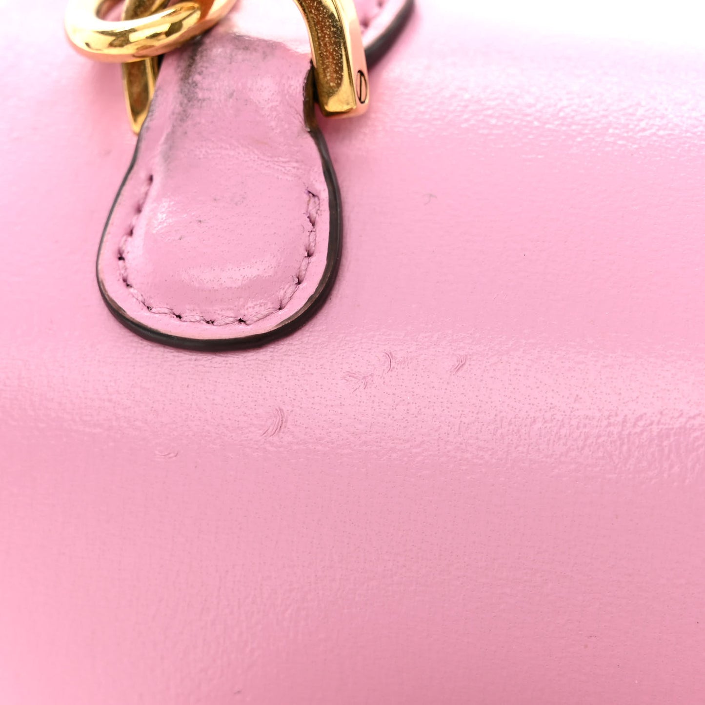 Boarded Dyana Lux Calfskin Web Mini Bamboo 1947 Top Handle Bag Nice Pink