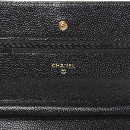 Chanel Caviar Quilted Wallet On Chain WOC Black 6 of 14