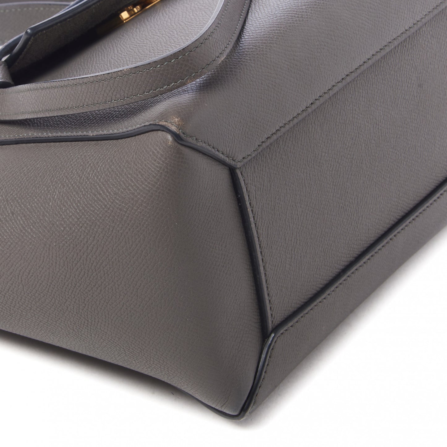 Baby Grained Calfskin Micro Belt Bag Grey