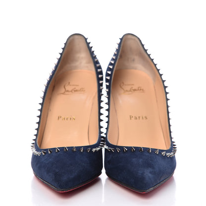 Christian Louboutin Veau Velours Anjalina 85 Pumps 36.5 Marine 2 of 14