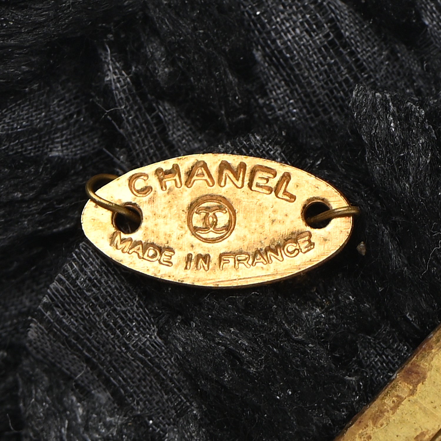 Chanel Fabric Camellia Pin Brooch Black 5 of 5