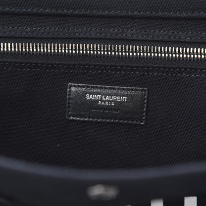 Saint Laurent Linen Calfskin Rive Gauche Tote Black 6 of 12
