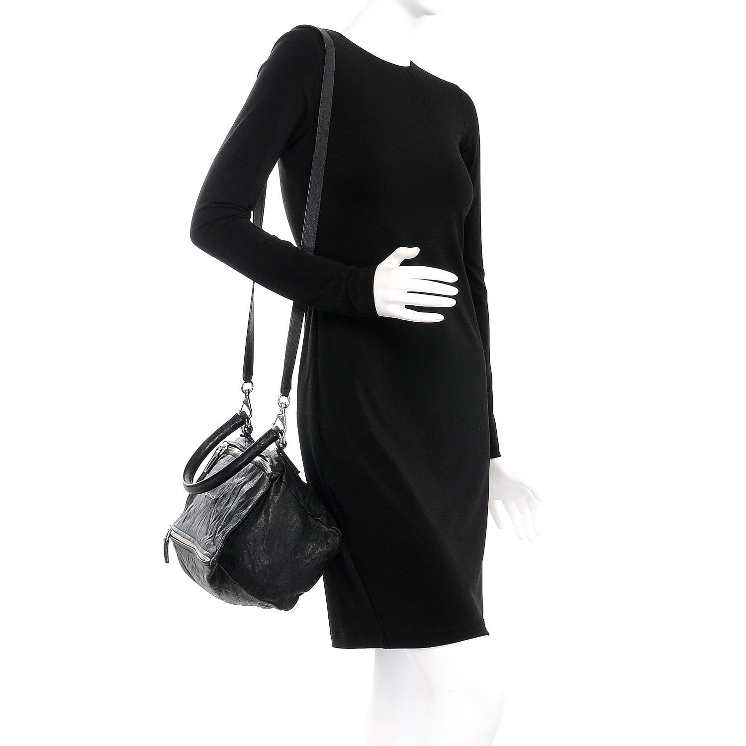 Givenchy Tumbled Sheepskin Small Pandora Black 2 of 14