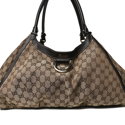 Gucci Monogram Large D Gold Hobo Dark Brown 10 of 21