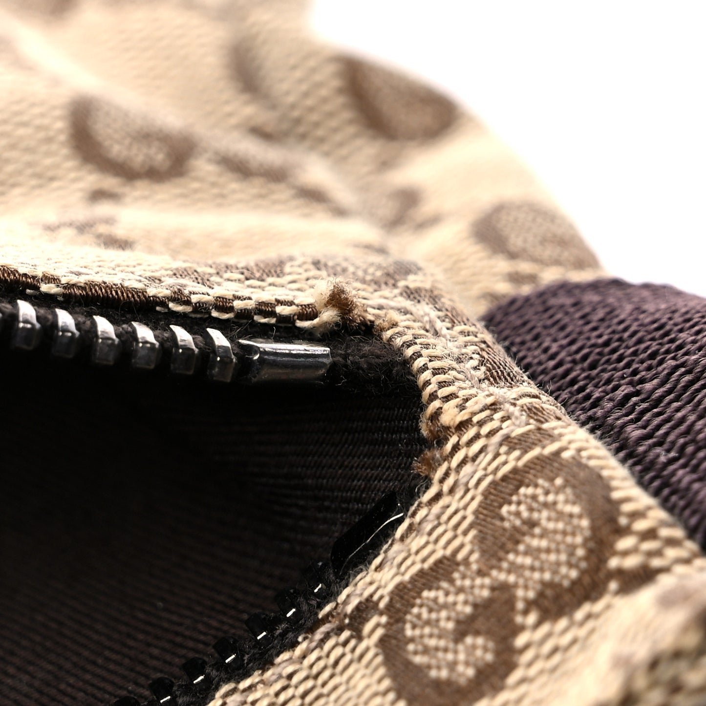 GG Monogram Double Pocket Belt Bag Dark Brown