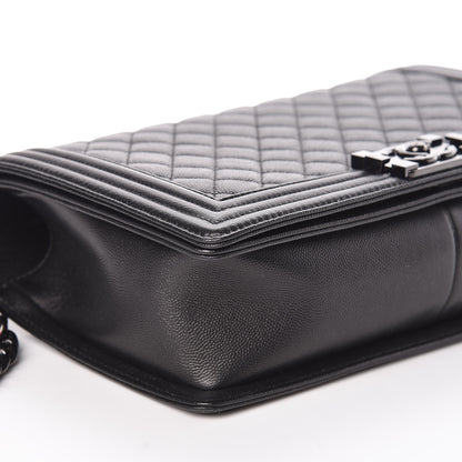 Chanel Caviar Quilted New Medium Boy Flap So Black 5 of 11
