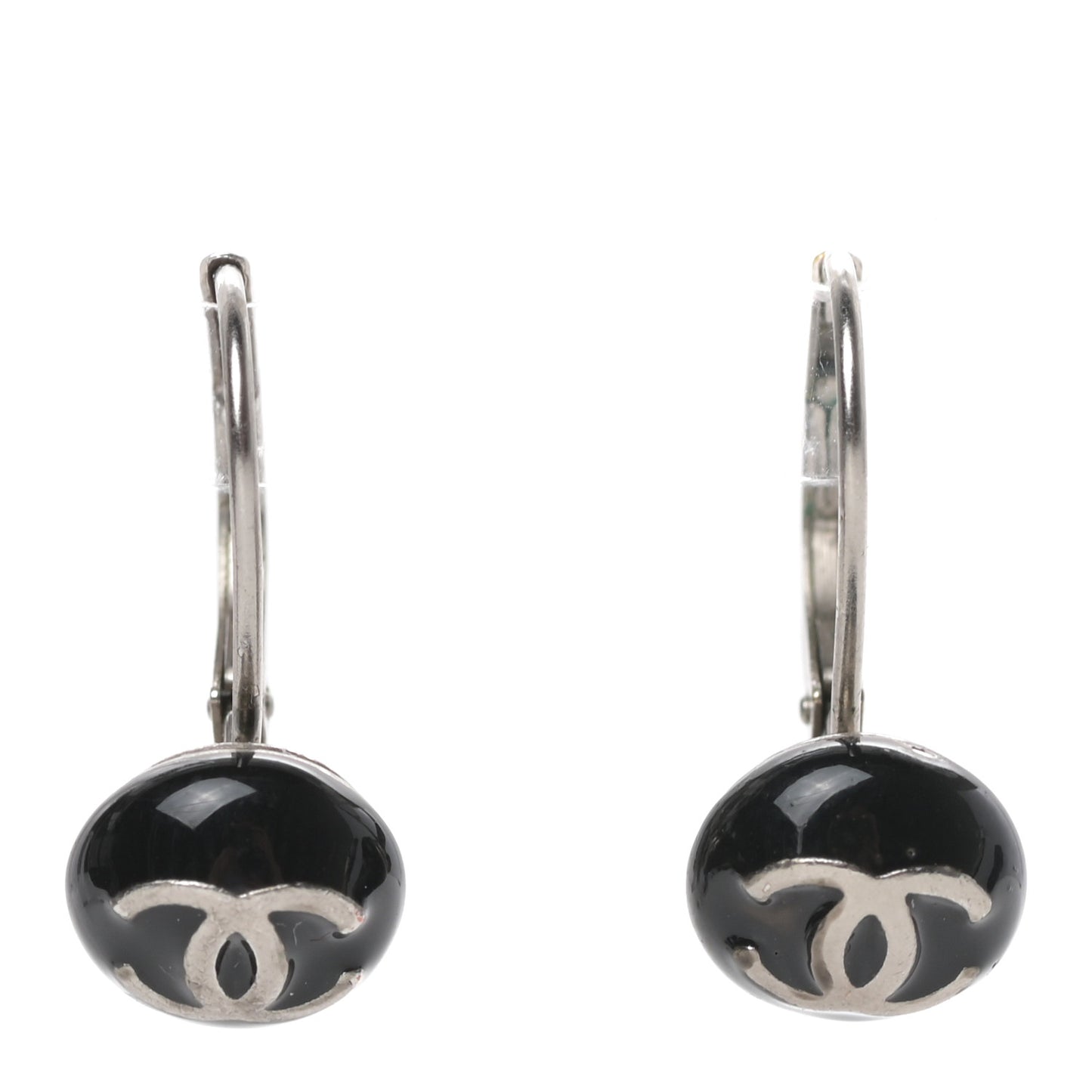 Resin CC Earrings Black