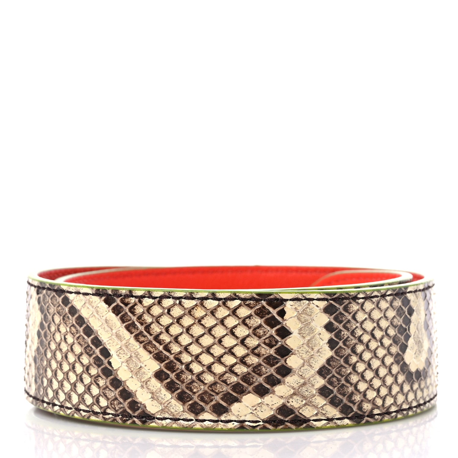 Fendi Shiny Python Vitello Dolce Strap You White Papavero 2 of 3