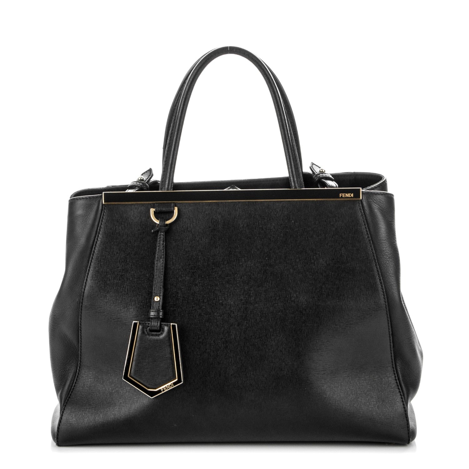 Fendi Vitello Elite Regular 2Jours Tote Black 1 of 7