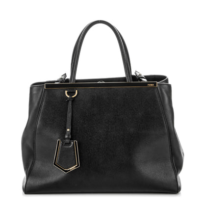 Fendi Vitello Elite Regular 2Jours Tote Black 1 of 7