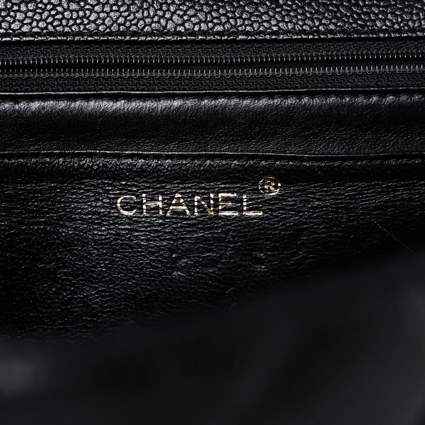 Caviar Quilted Jumbo Kelly Flap Black