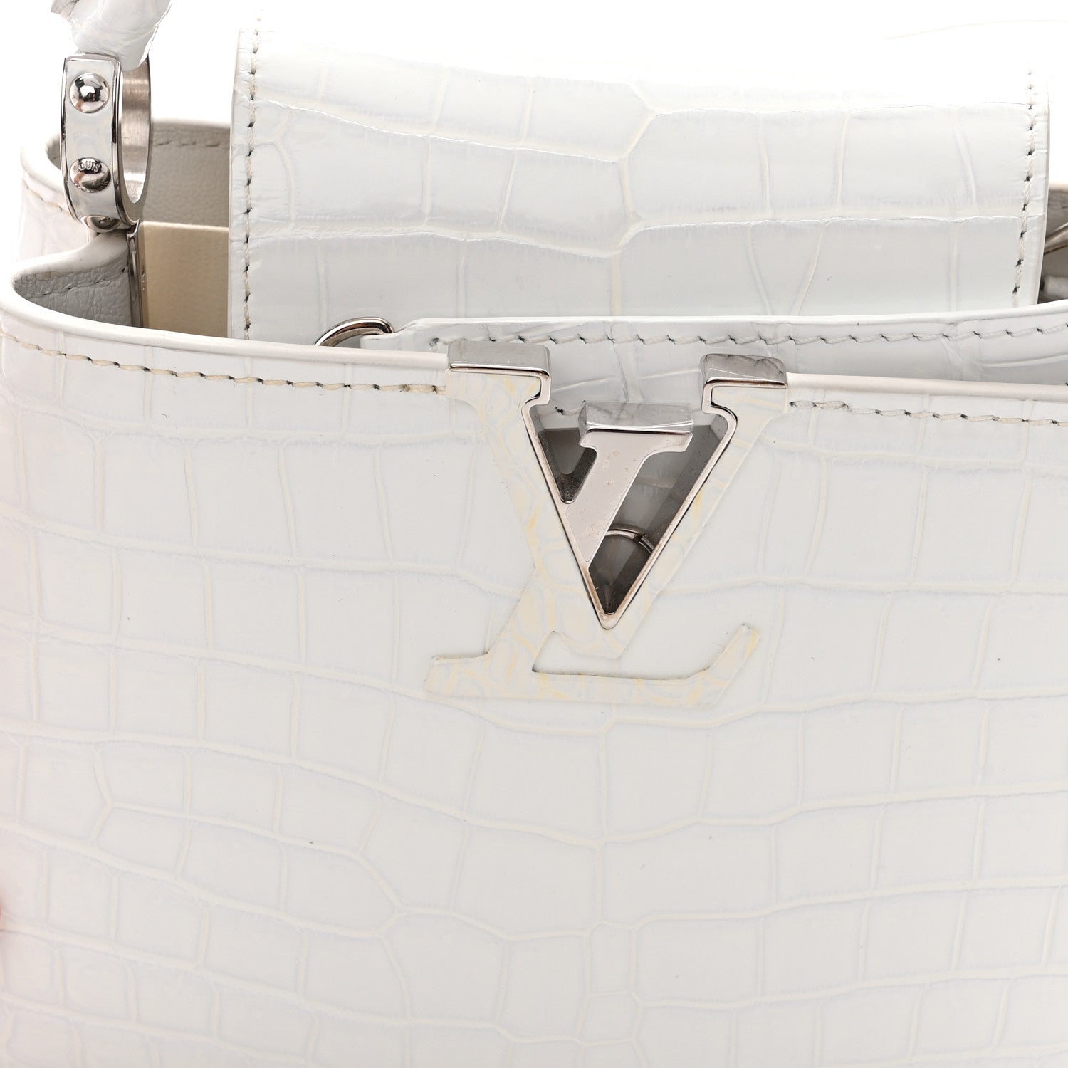 Louis Vuitton Crocodile Mini Capucines White 1452756 – FASHIONPHILE
