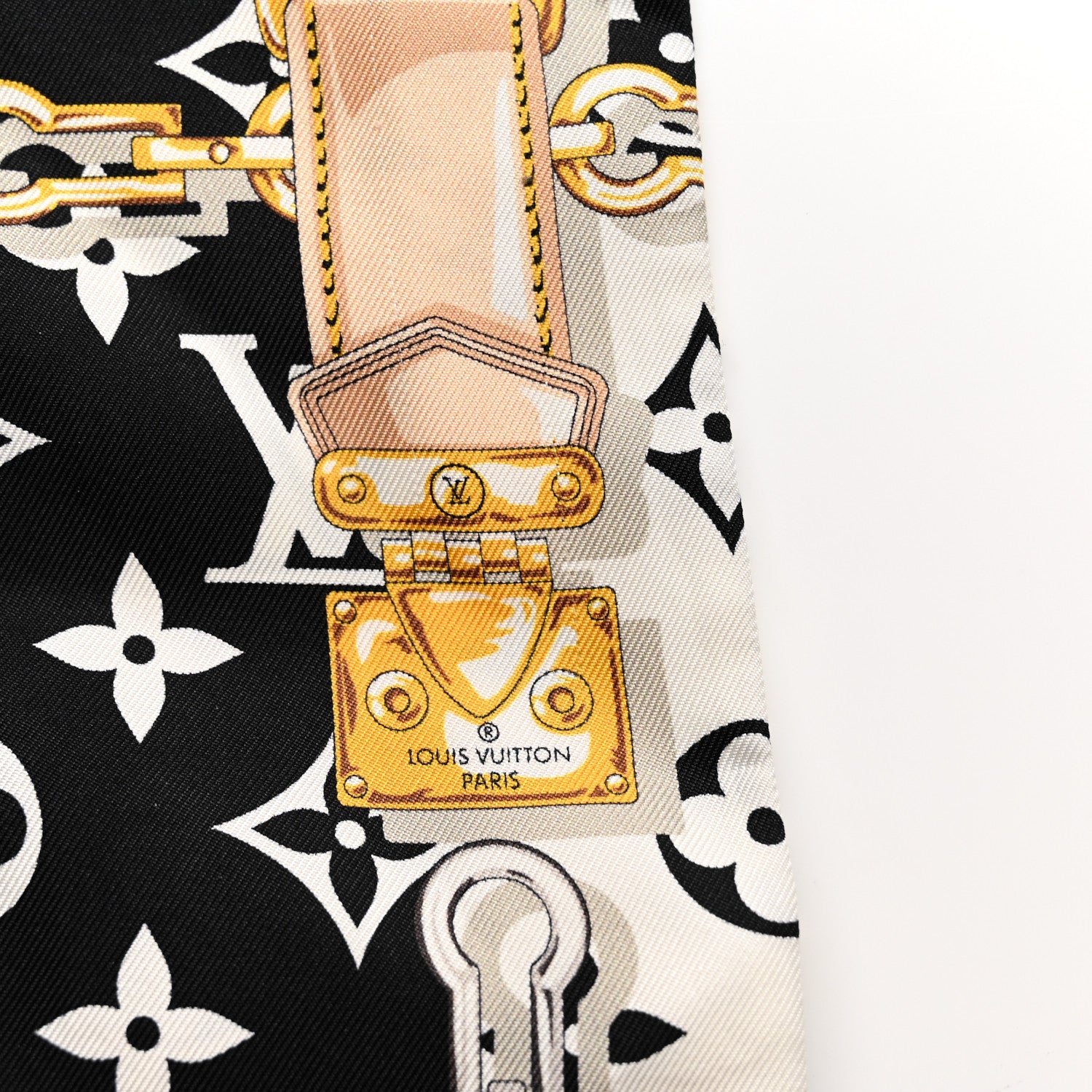 Louis Vuitton Silk Monogram Confidential Bandeau Black 3 of 3