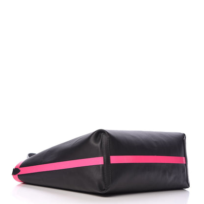 Burberry Canvas Mega Check The Giant Reversible Tote Black Neon Pink 8 of 15
