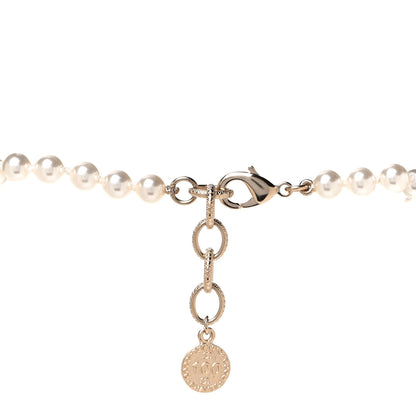Chanel Pearl CC 100th Anniversary Necklace Light Gold 3 of 4
