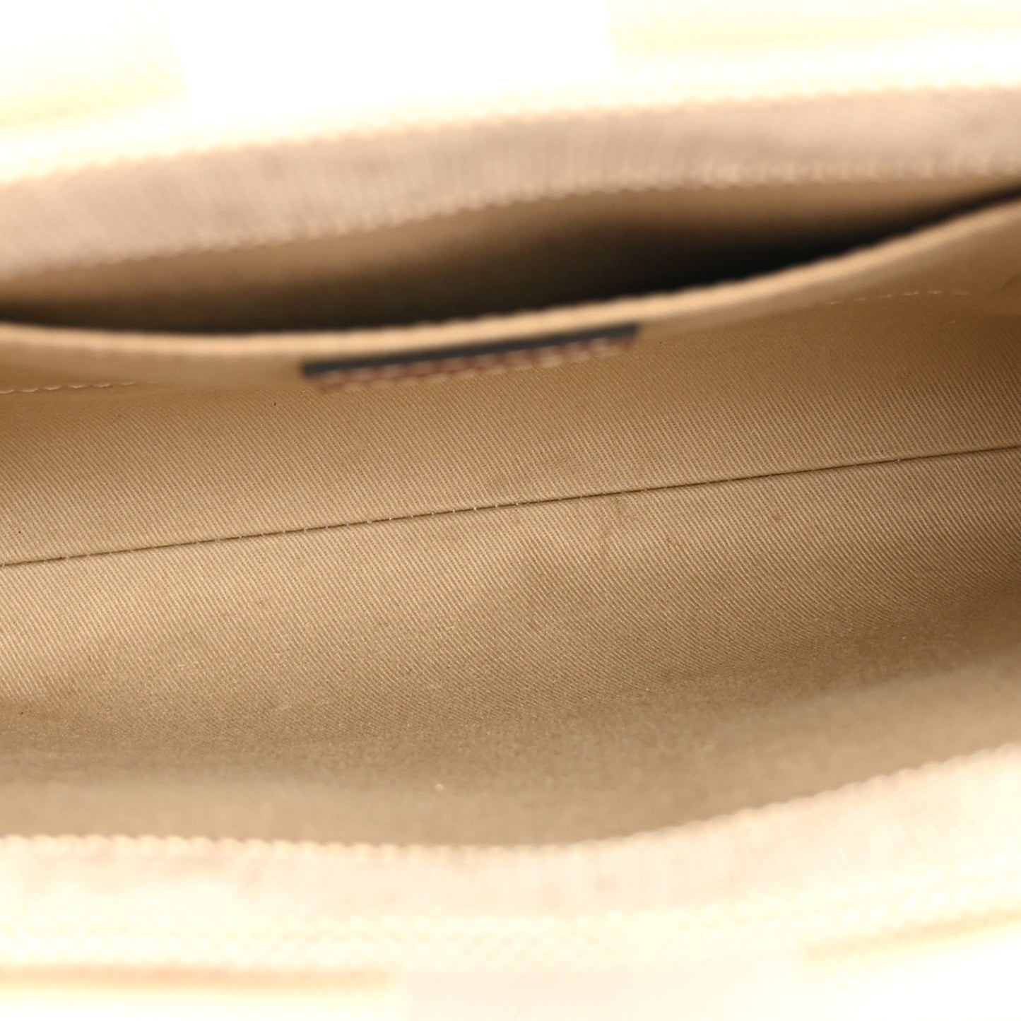 Cotton Calfskin Small Woody Ribbon Tote With Strap White Brown