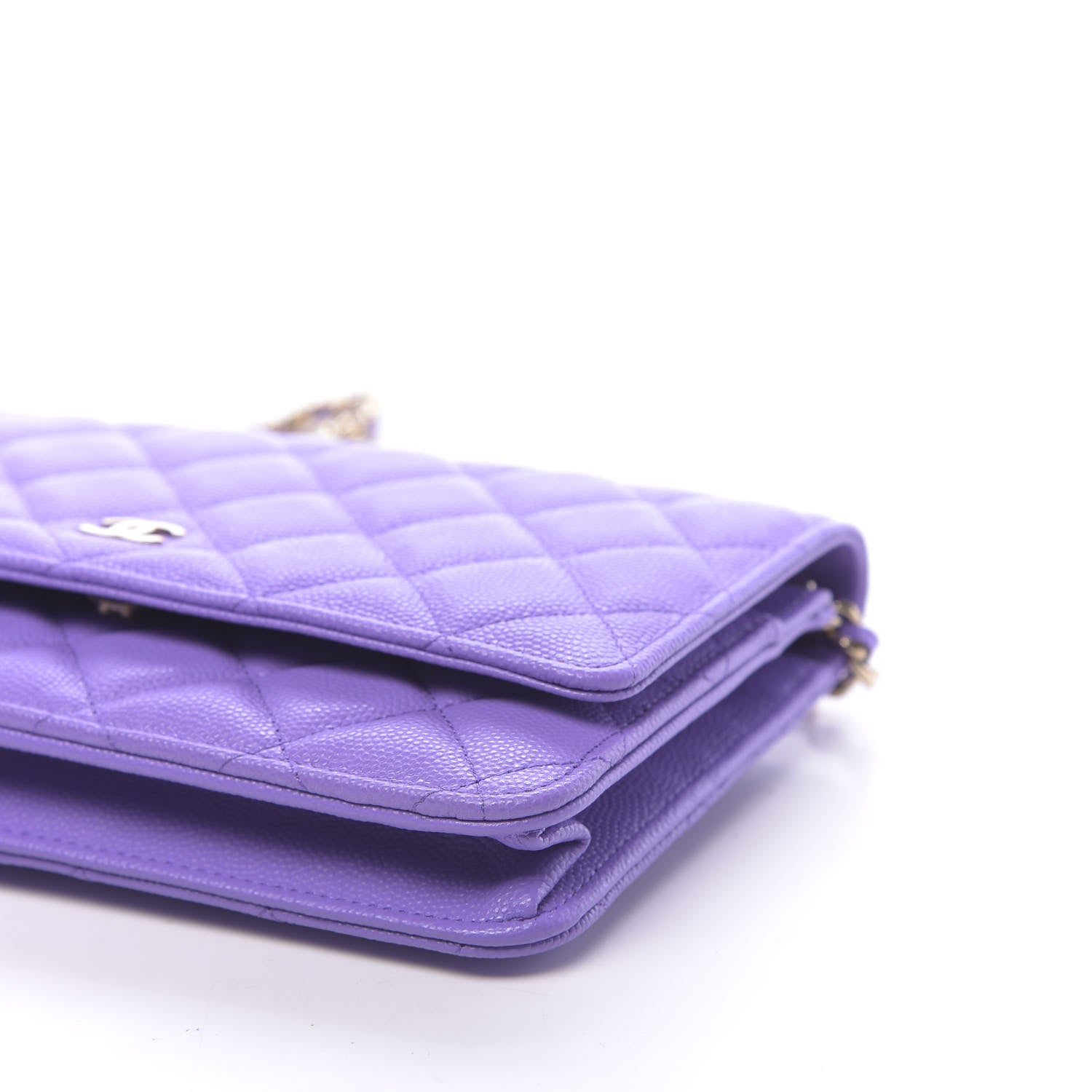 Chanel Caviar Quilted Wallet On Chain WOC Purple 10 of 12