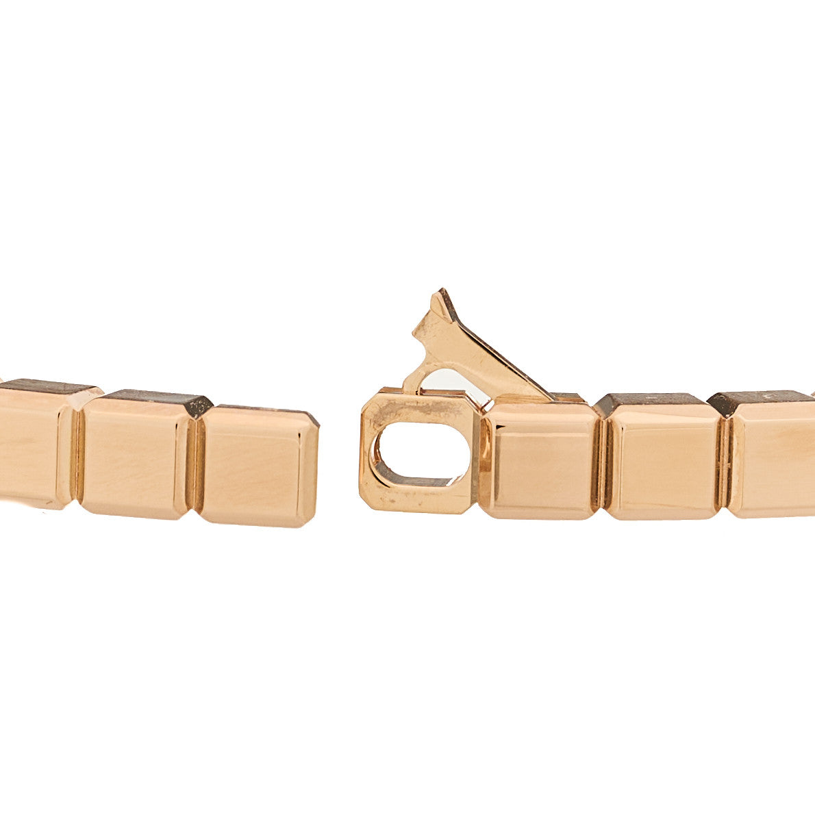 18K Rose Gold Ice Cube Bangle Bracelet