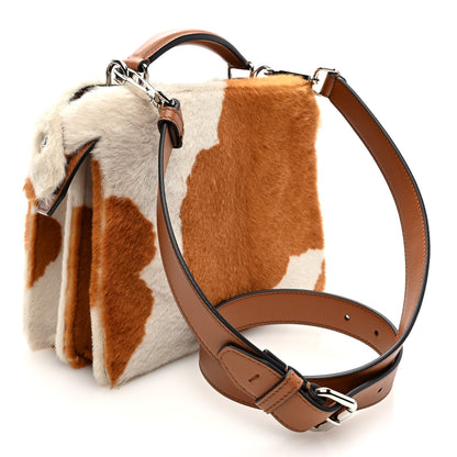 Fendi Lamb Fur Cow Print Mini Peekaboo I SEE U X Cross Satchel Saddler 3 of 10