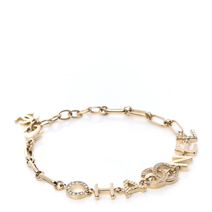 Chanel Metal Logo CC Chain Bracelet Gold 1 of 6