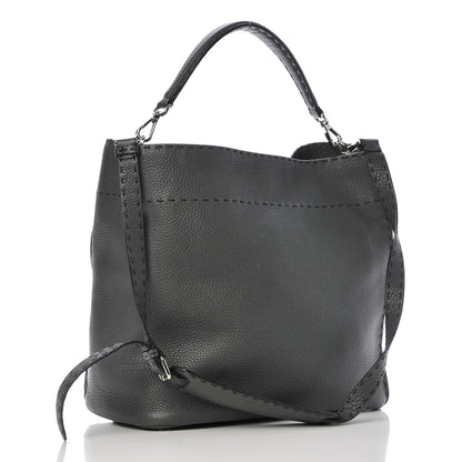 Fendi Cuoio Romano Selleria Large Anna Bucket Bag Asfalto 3 of 7