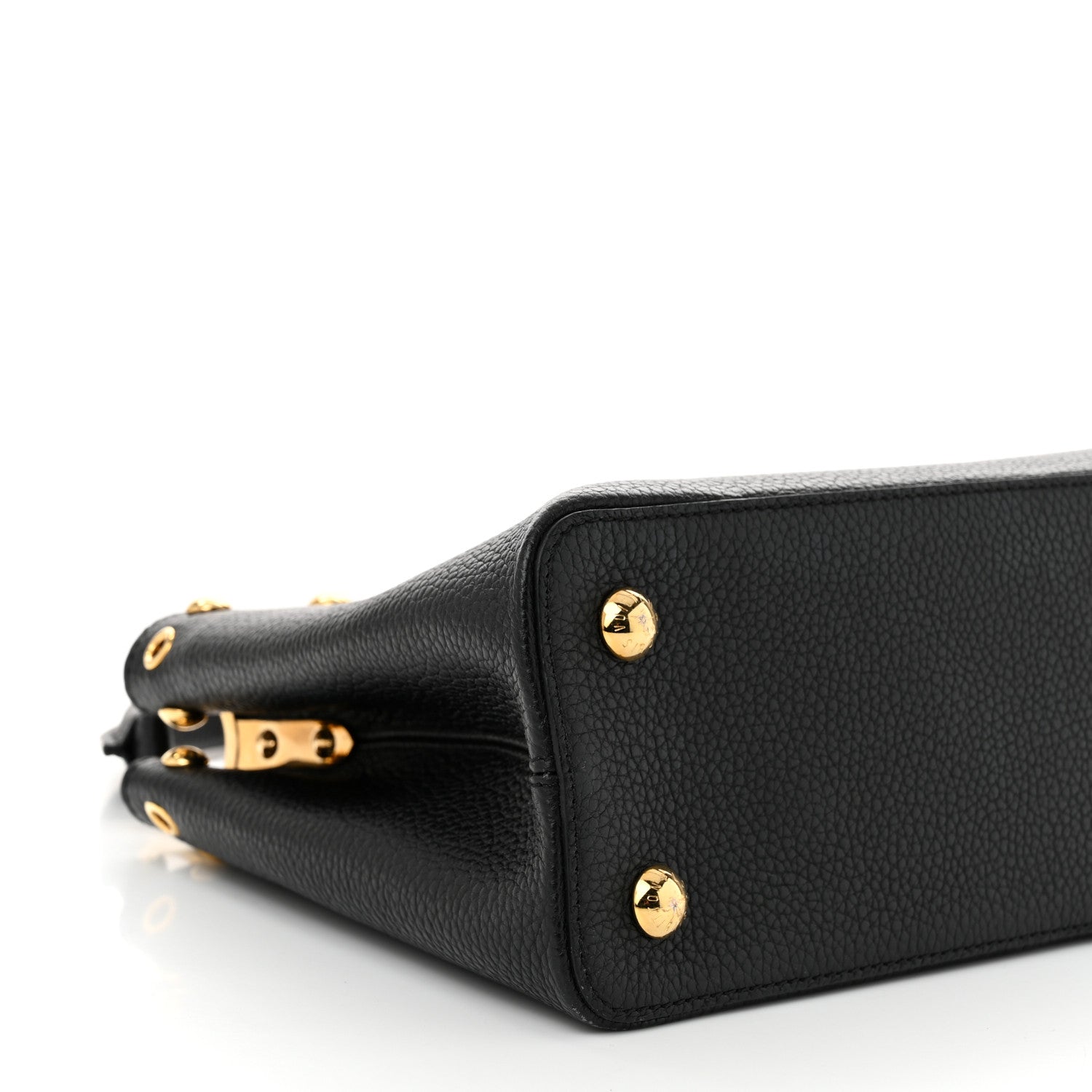 Louis Vuitton Taurillon Studded Capucines PM Black 8 of 10