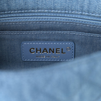 Chanel Denim Quilted Mini Pearl Crush Rectangular Flap Blue 6 of 9