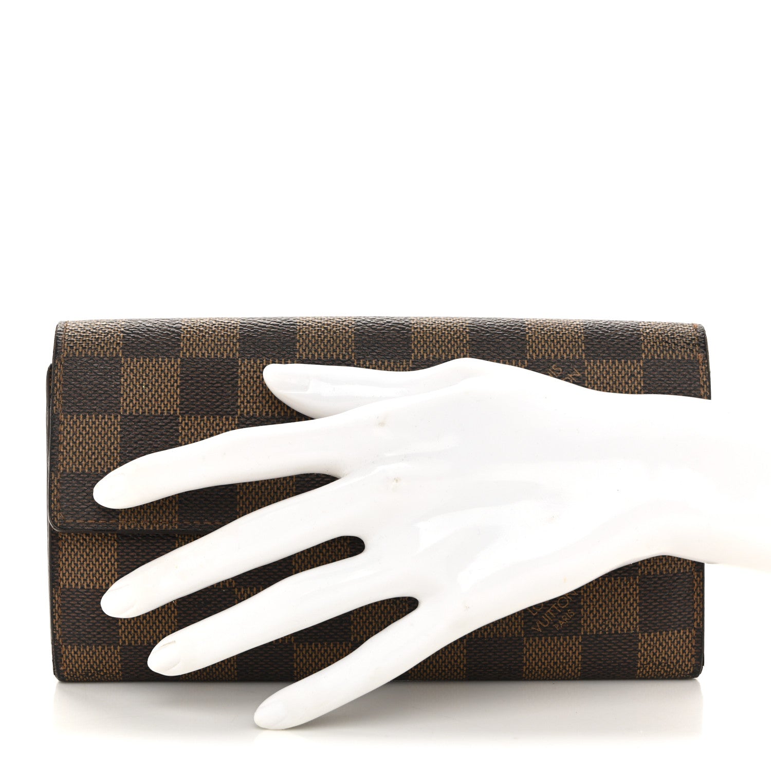 Louis Vuitton Damier Ebene Sarah Wallet 2 of 12