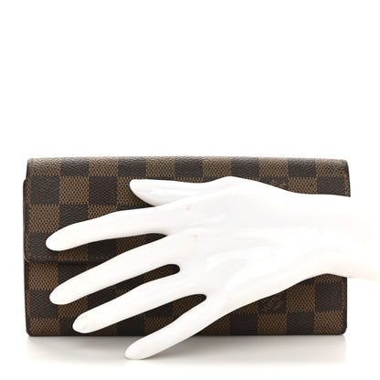 Louis Vuitton Damier Ebene Sarah Wallet 2 of 12