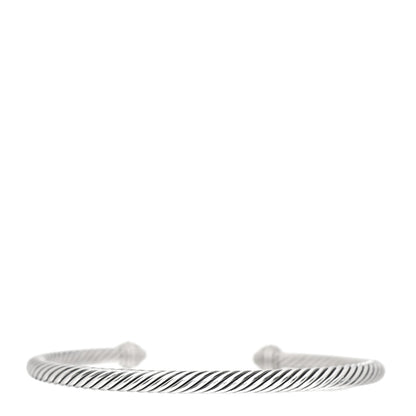 David Yurman Sterling Silver 18K Yellow Gold 4mm Cable Classics Bracelet 3 of 5