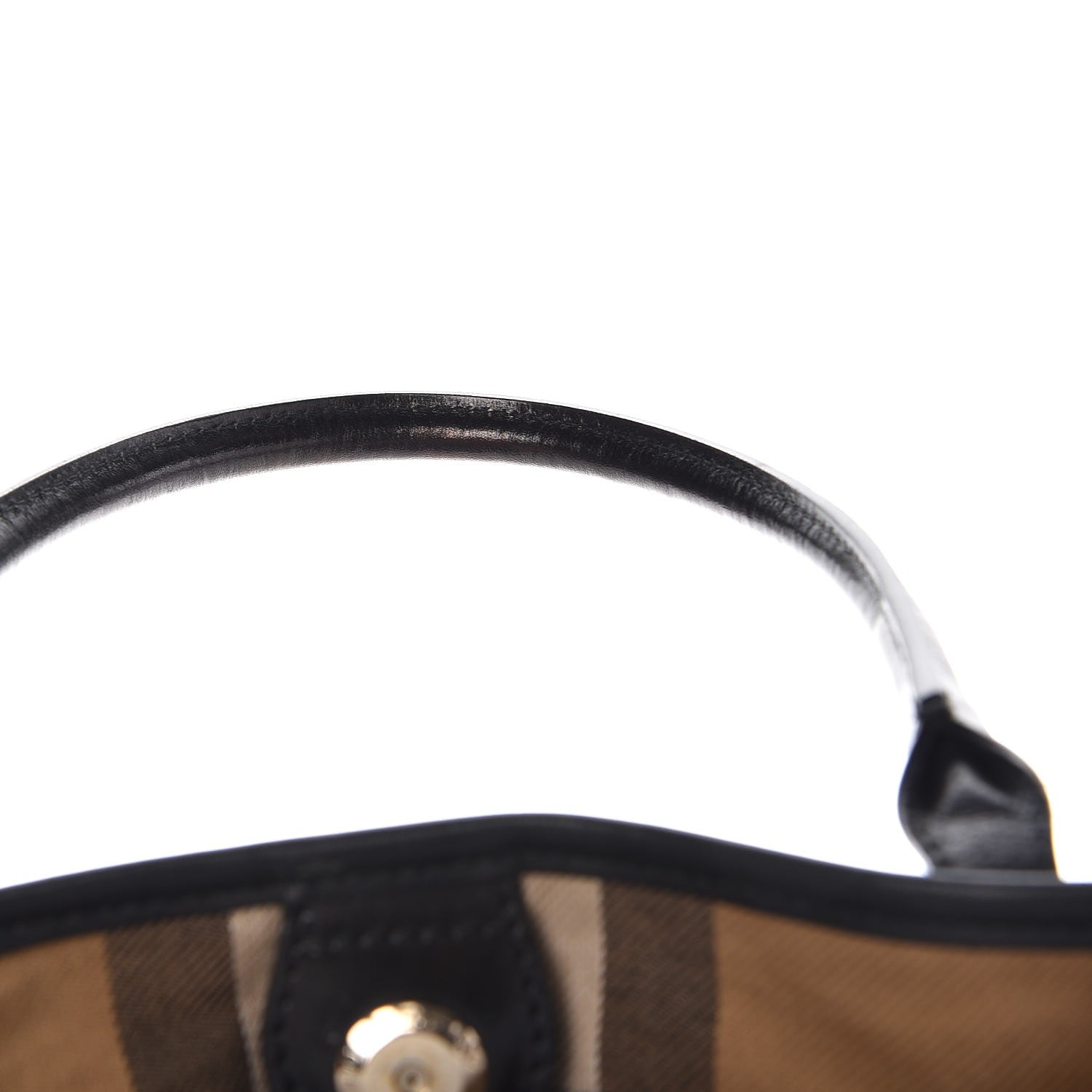 Burberry Calfskin House Check Medium Salisbury Tote Black 16 of 16