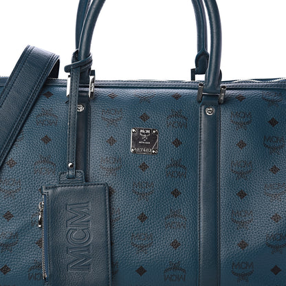 MCM Visetos Medium Traveler Weekender Bag Teal 6 of 8
