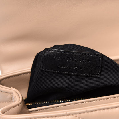 Saint Laurent Calfskin Y Quilted Monogram Toy Loulou Crossbody Bag Dark Beige 9 of 11