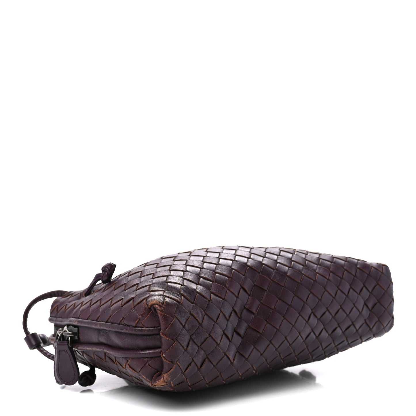 Nappa Intrecciato Nodini Crossbody Messenger Burgundy