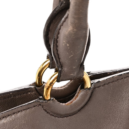 Miu Miu Nappa Matelasse Turnlock Hobo Black Brown 12 of 12
