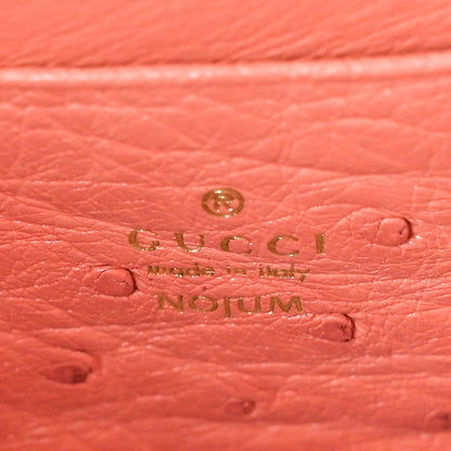 Gucci Ostrich Mini Dionysus Chain Wallet Pink 6 of 8