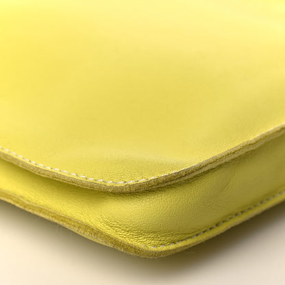 Hermes Lambskin Clou De Selle Pouch Sulphur 8 of 9