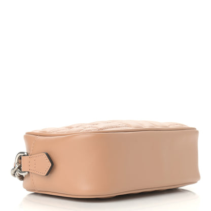 Gucci Calfskin Matelasse Aria Mini GG Marmont Chain Shoulder Bag Camelia 4 of 10