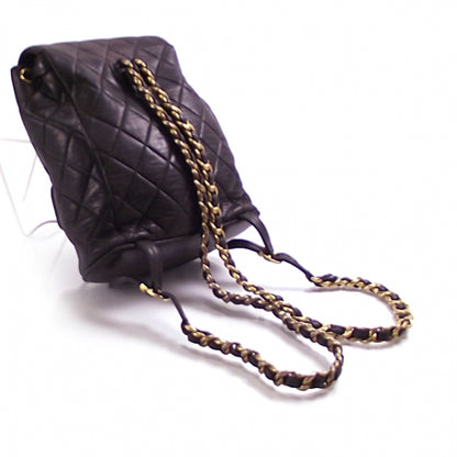 Chanel Lambskin Drawstring Backpack Black 3 of 10