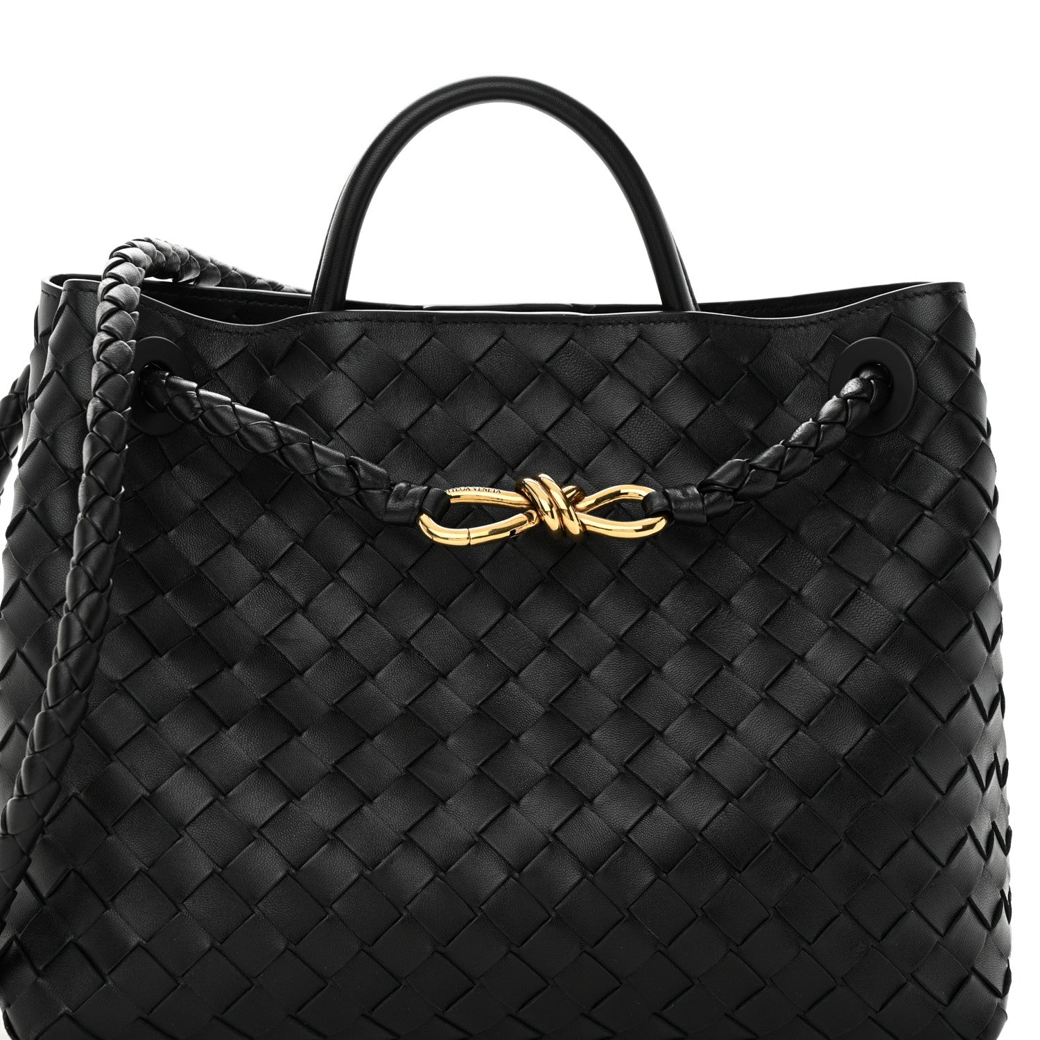 Bottega Veneta Nappa Intrecciato Medium Andiamo Shoulder Bag Black 6 of 10