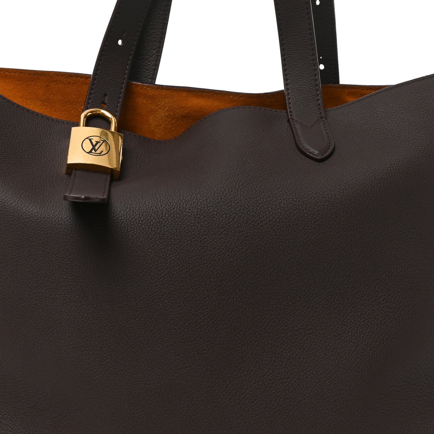 Grained Calfskin Low Key Cabas MM Chocolate
