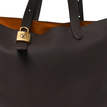 Louis Vuitton Grained Calfskin Low Key Cabas MM Chocolate 7 of 10