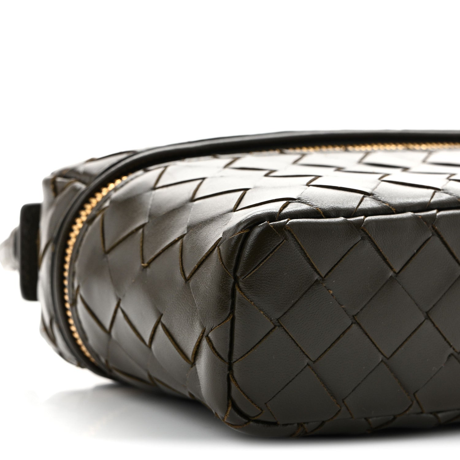 Bottega Veneta Calfskin Intrecciato Bang Bang Vanity Case Kaki 9 of 10