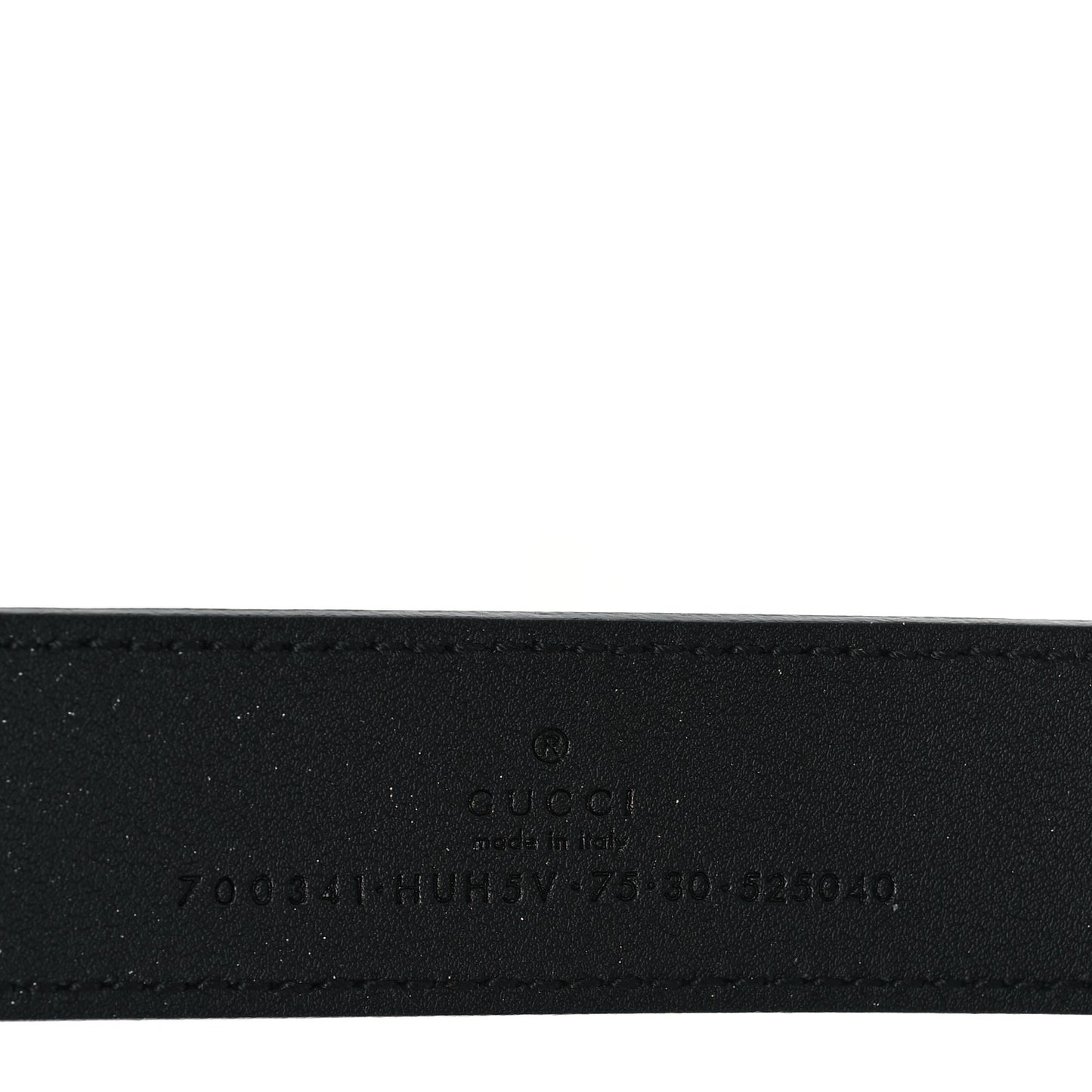 GG Supreme Monogram Plutone Calfskin Enamel Monochrome Double G 30mm Belt 75 30 Black Opaco Black