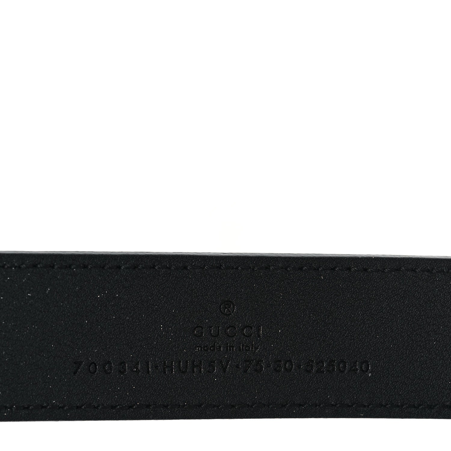 Gucci GG Supreme Monogram Plutone Calfskin Enamel Monochrome Double G 30mm Belt 75 30 Black Opaco Black 3 of 5