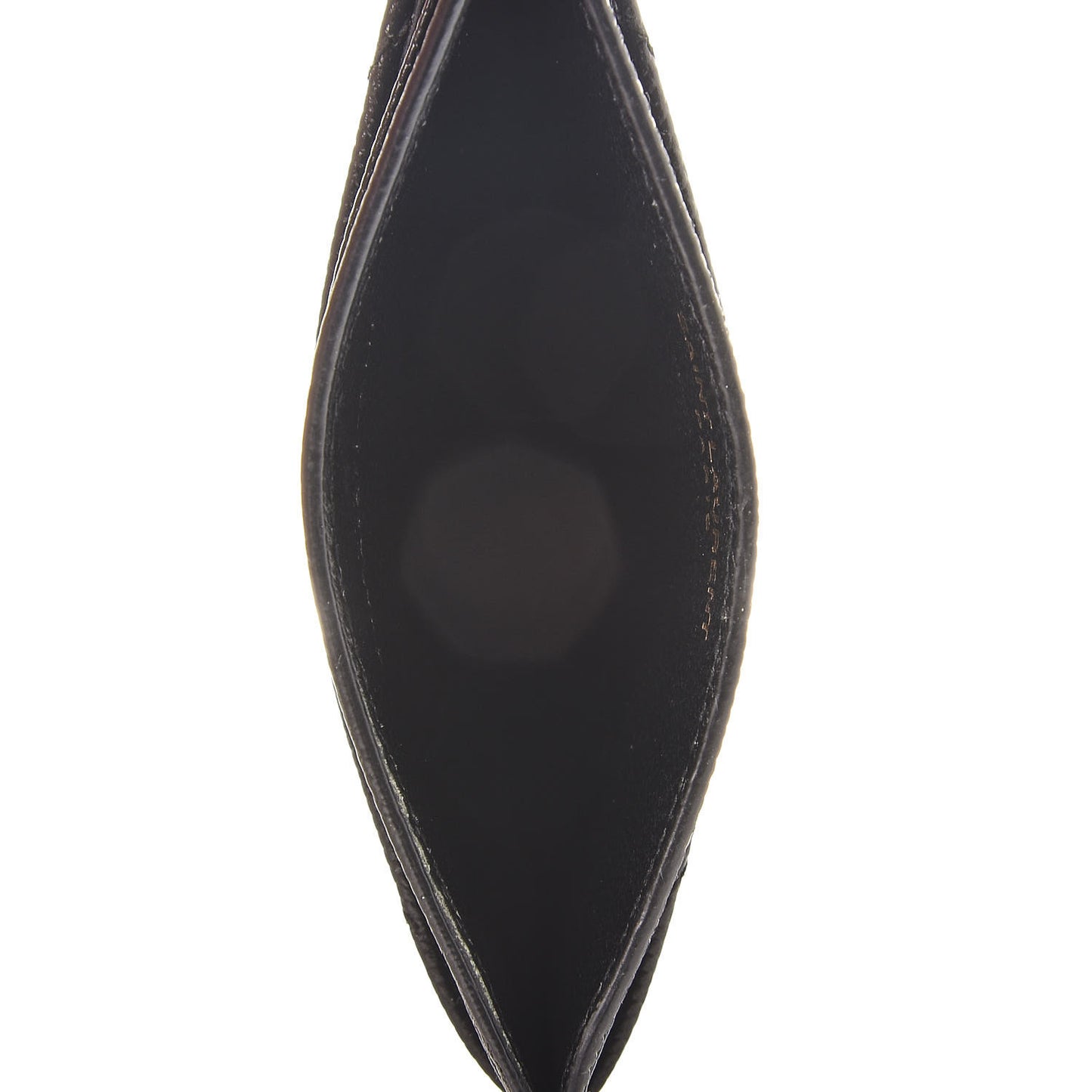 Grain De Poudre Matelasse Chevron Monogram Credit Card Case Black