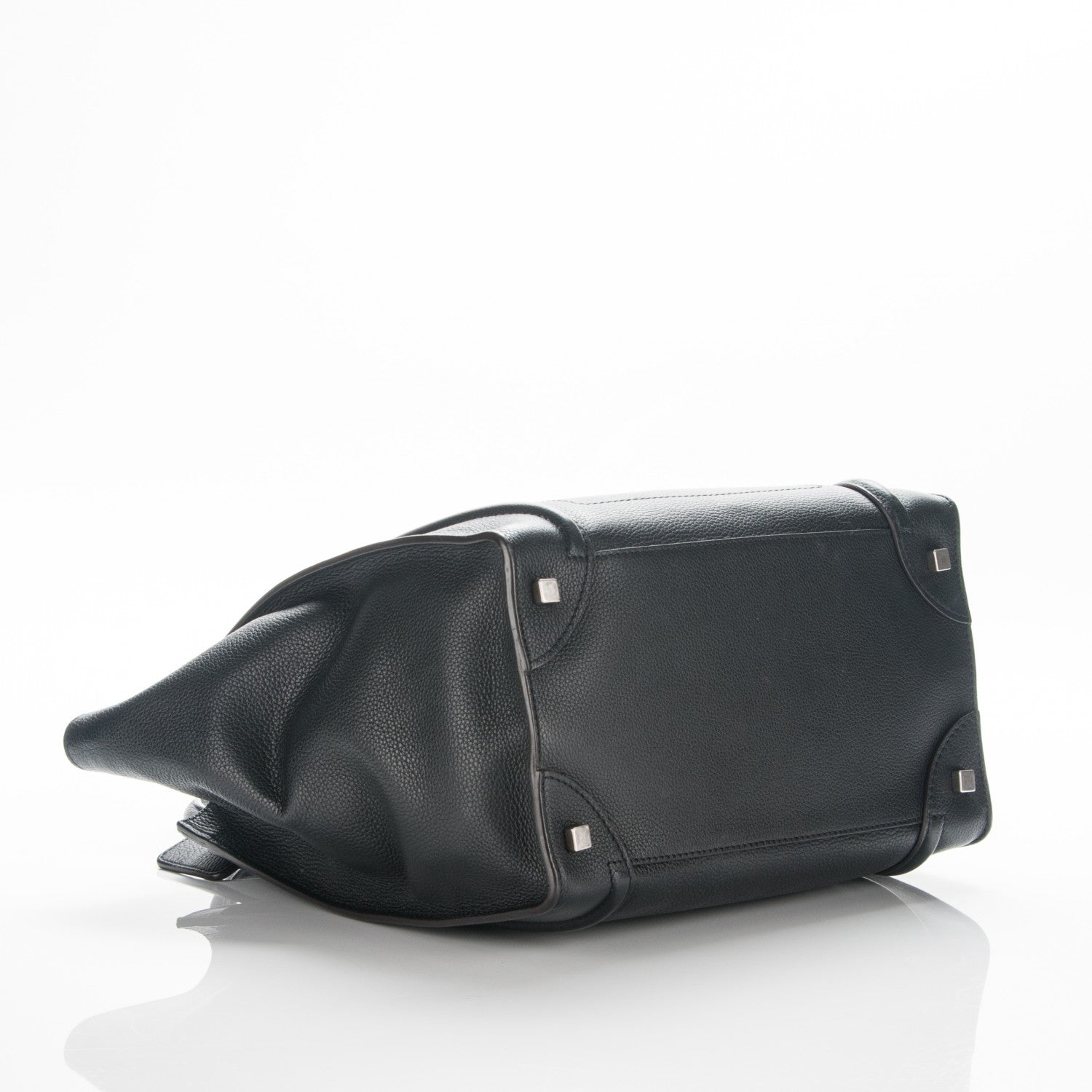 Celine Drummed Calfskin Mini Luggage Black 4 of 7