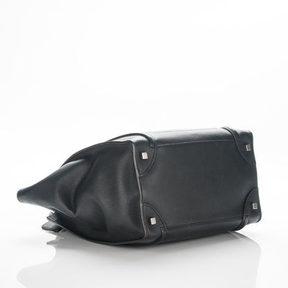 Celine Drummed Calfskin Mini Luggage Black 4 of 7