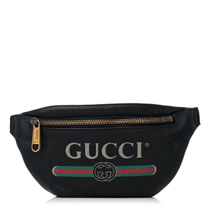 Gucci Grained Calfskin Small Logo Belt Bag Black 1 of 12