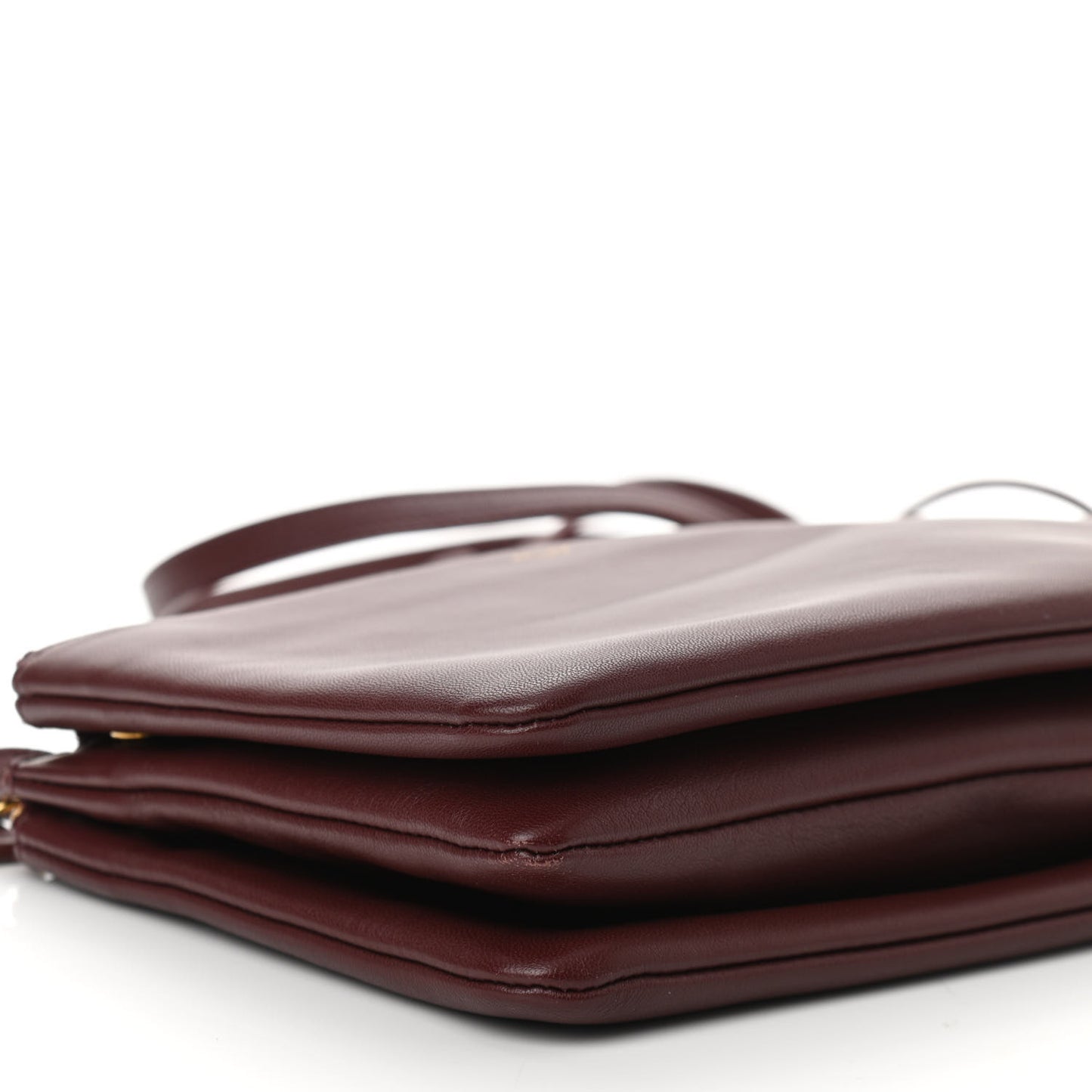 Lambskin Large Trio Crossbody Bag Burgundy